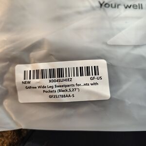 G4Free Black Wide Leg Sweatpants for Women